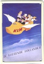 KLM Klomp reclame De Vliegende Hollander reclamebord 20x30 cm