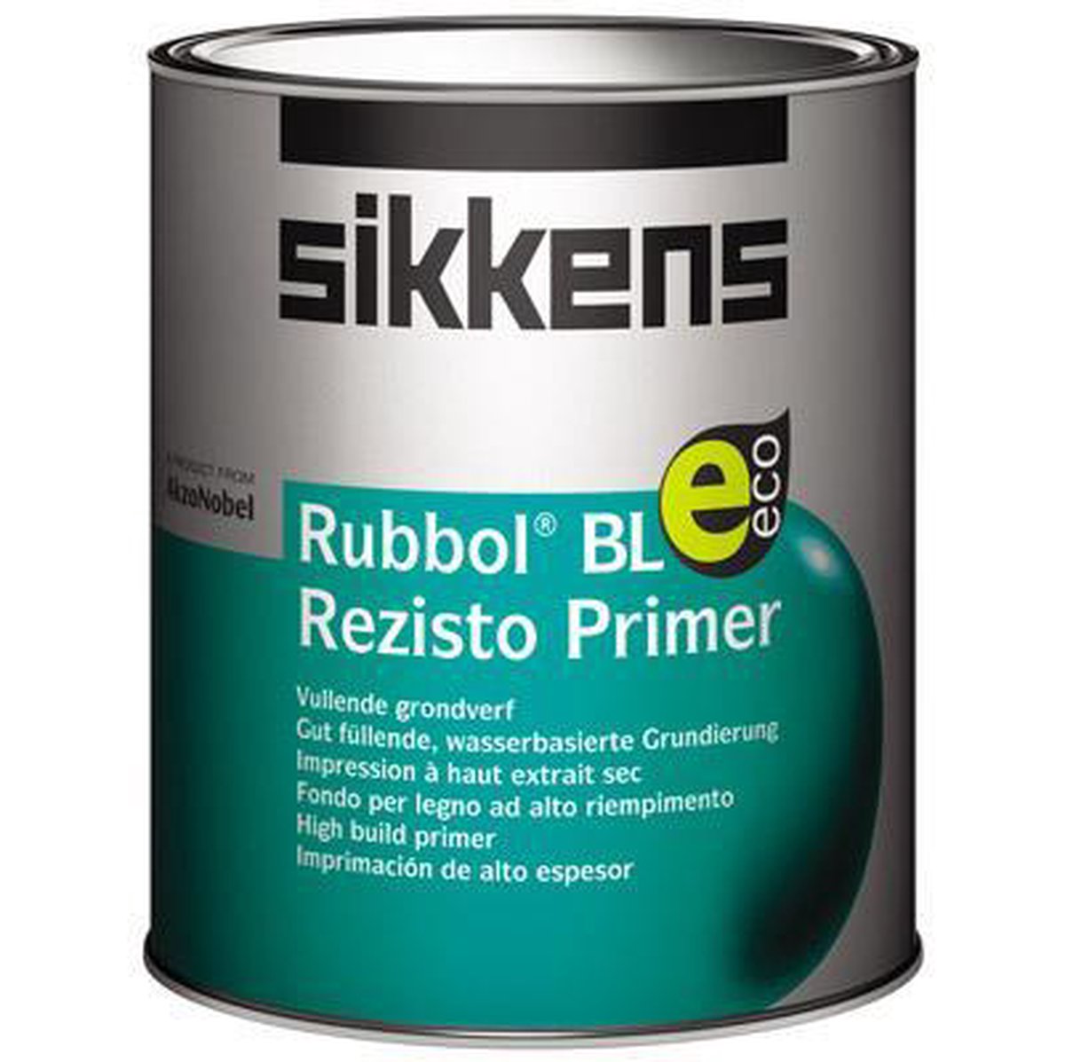 Sikkens-Rubbol-BL Rezisto Primer-Ral 9016 Verkeerswit-1 liter Ral 9016 Verkeerswit - - Watergedragen grondverf - - - Halfglans - – foto 2