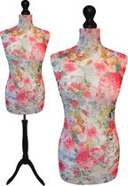 Pink flower paspop met zwarte sparkling driepoot 44/46