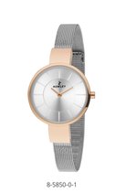 Nowley 8-5850-0-1 analoog tiener horloge 32 mm 30 meter grijs/ rosé