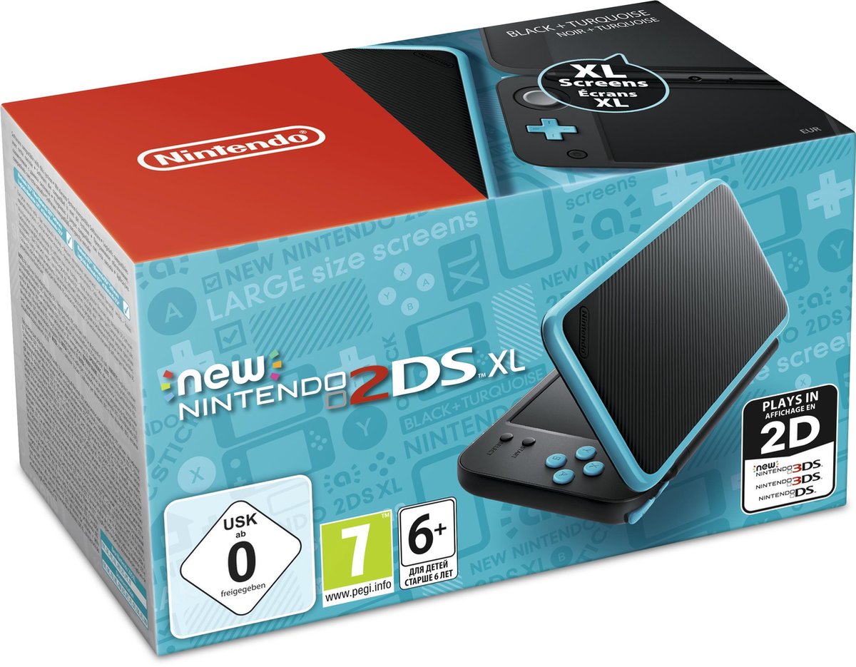 In de meeste gevallen Hardheid Smerig New Nintendo 2DS XL Console - Zwart/Turquoise | bol.com