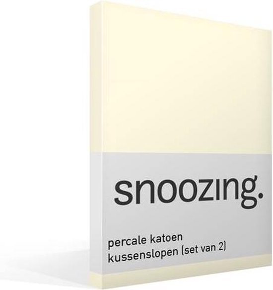 Snoozing - Kussenslopen - Set van 2 - Percale katoen - 60x70 cm - Ivoor