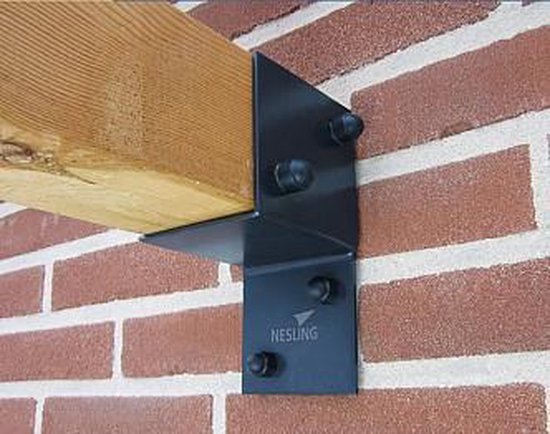Pergola Hoekverbinding 90 graden Zwart voor 15 x 15 cm balken kubus model - Per Stuk kopen