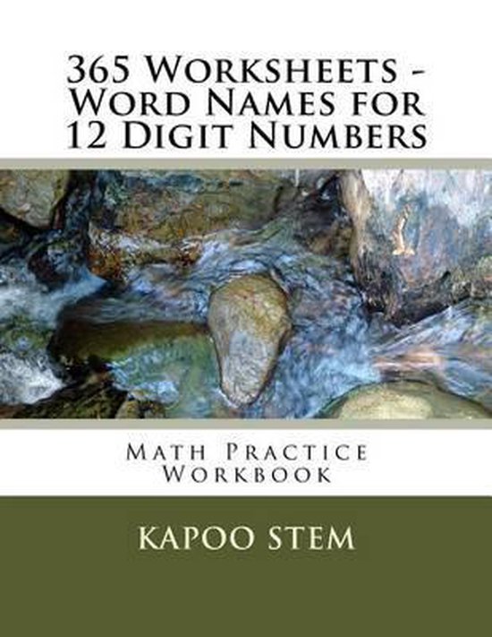 365 Days Math Number Name- 365 Worksheets - Word Names for 1 ... - cover
