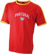 Rood t-shirt voetbal Portugal M