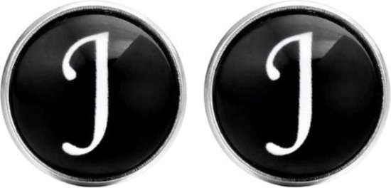 Fako Bijoux® - Boutons de manchette - Alphabet - Lettre J