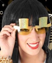 12x Gouden tophat bril set - PXP PartyXplosion