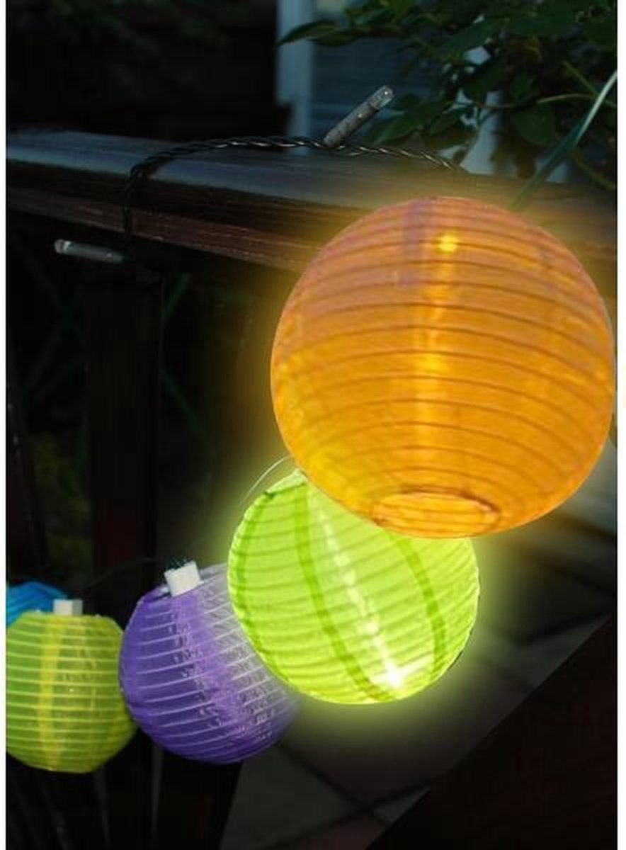 Raak verstrikt Aan boord Methode Slinger 10 Chinese lantaarns op zonne-energie | bol.com