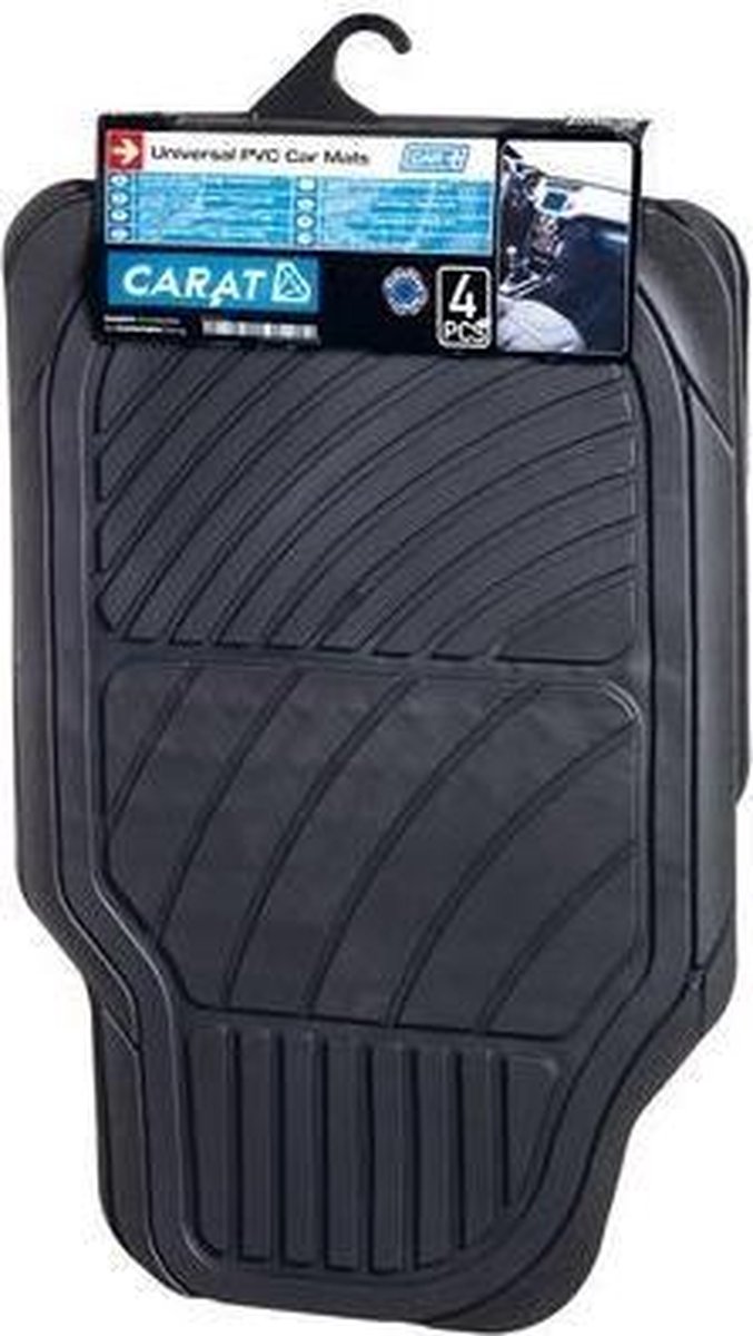 Jeu de tapis de voiture C&C - 4 pièces - Caoutchouc - Universel - Zwart