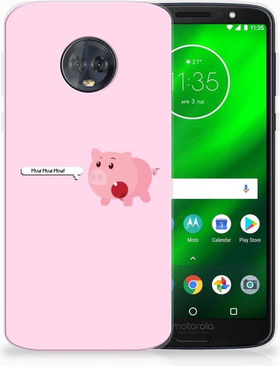 Motorola Moto G6 Plus Uniek TPU Hoesje Pig Mud | bol.com