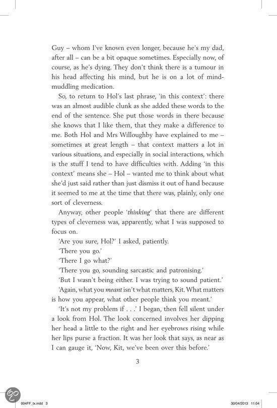 Een tekstpagina met een hoofdletter M aan het begin van een paragraaf.