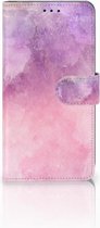 Flipcase Hoesje Geschikt voor Samsung Galaxy A7 (2018) Design Pink Purple Paint