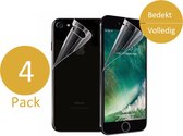 4x Screenprotector geschikt voor Apple iPhone 7 - Voor- en Achterkant 360 Graden Glas PET Folie Screen protector Transparant 0.2mm 9H (Full Screen Protector)