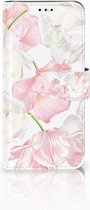 Geschikt voor Samsung Galaxy J6 2018 Bookcase Hoesje Design Lovely Flowers