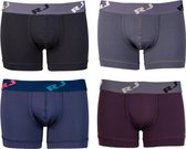 RJ Bodywear Trunk 4-pack: Dark Colors  (korte pijpjes)