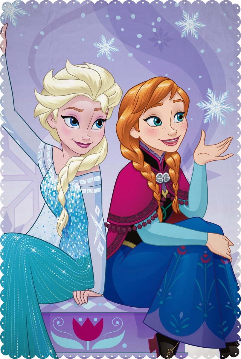 Universeel Accor Weiland Frozen fleece deken, Disney Frozen Anna en Elsa plaid | bol.com