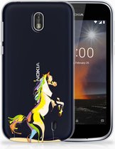 Nokia 1 Uniek TPU Hoesje Horse Color