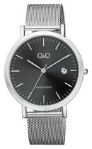 Q&Q horloge A466J222 Zilverkleurig met Datum