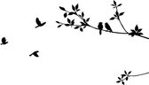 Muursticker - Vogels in de boom
