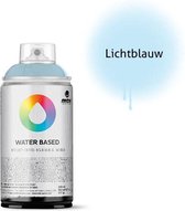 MTN Lichtblauwe waterbasis spuitverf - 300ml lage druk en matte afwerking