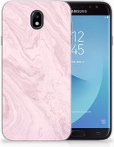 Geschikt voor Samsung Galaxy J7 2017 | J7 Pro TPU-siliconen Hoesje Marble Pink
