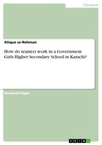 How do team(s) work in a Government Girls Higher Secondary School in Karachi?