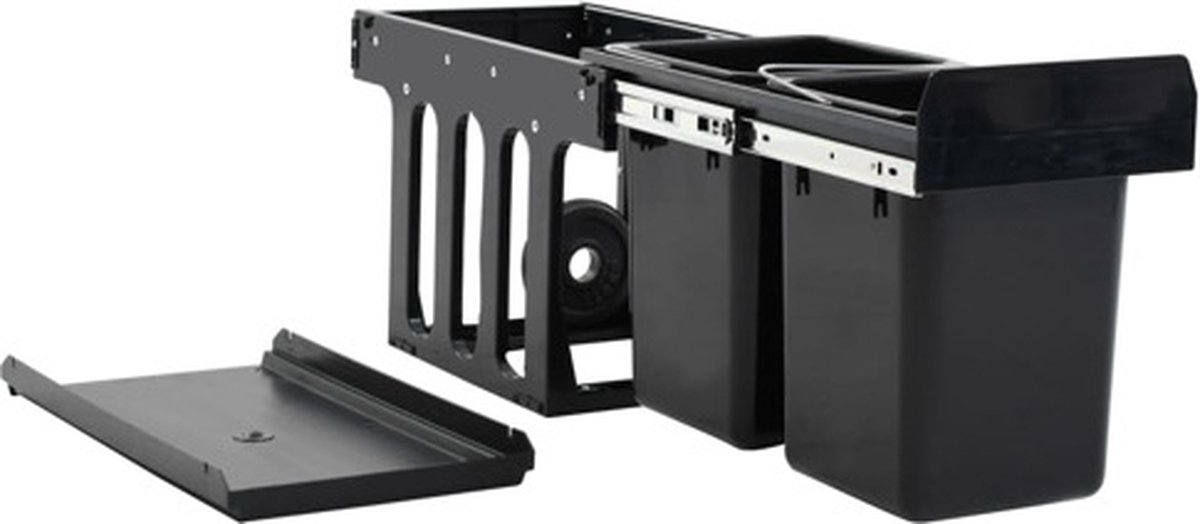 Inbouwprullenbak uittrekbaar soft-close 36 L