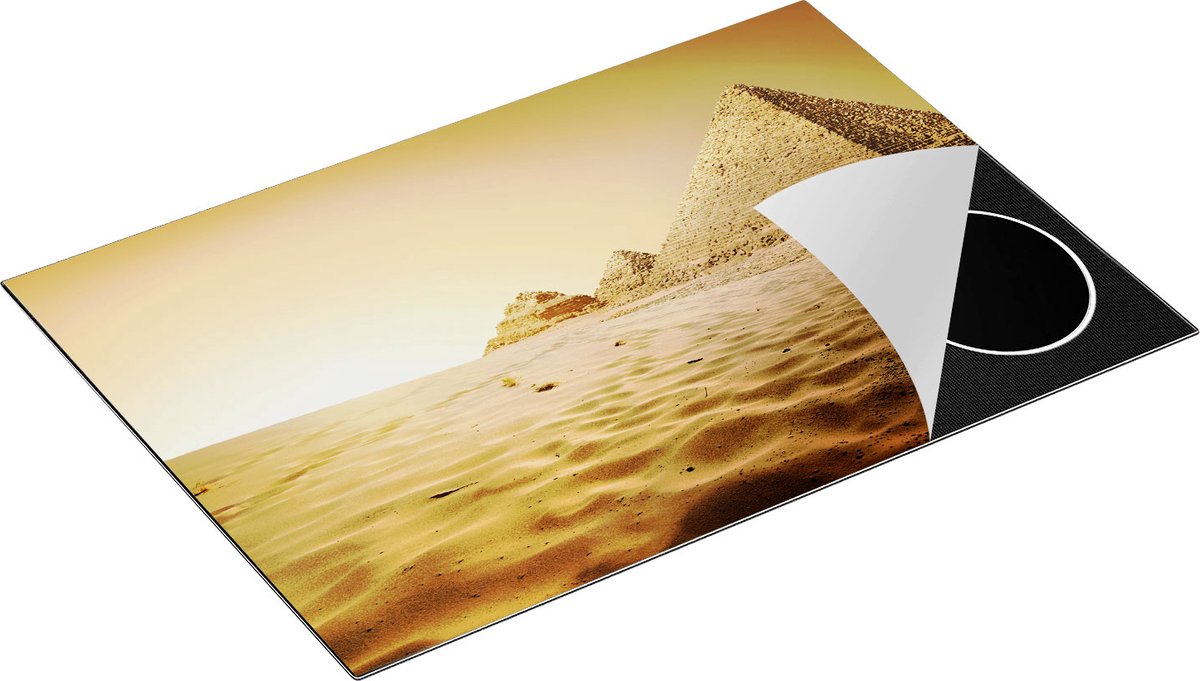 Chefcare Inductie Beschermer Egyptische Piramides - Egypte - 75x50 cm - Afdekplaat Inductie - Kookplaat Beschermer - Inductie Mat