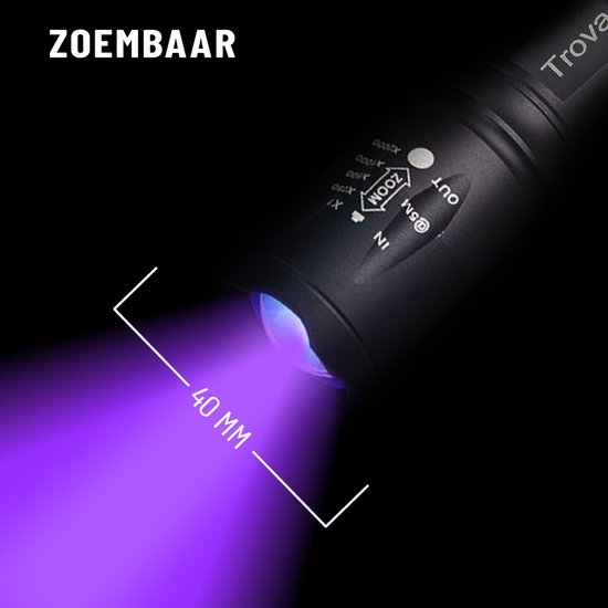 Interpersoonlijk Sjah Weekendtas UV Zaklamp - UV Lamp - Ultra Violet Lamp - Incl. Oplaadbare Batterij -  Sporen Detector... | bol.com