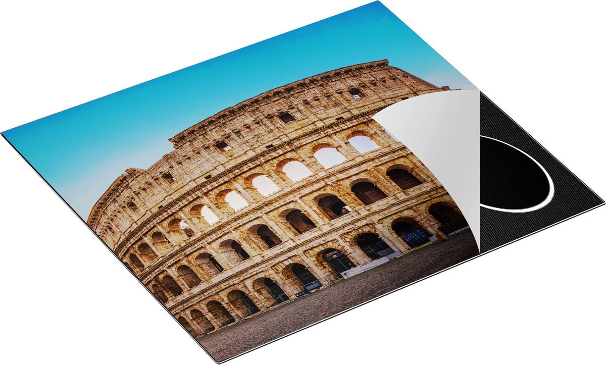 Chefcare Inductie Beschermer Colosseum in Rome met de Blauwe Lucht - 59x51 cm - Afdekplaat Inductie - Kookplaat Beschermer - Inductie Mat