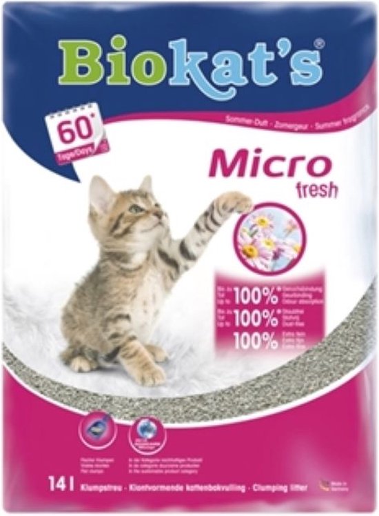 Biokat's Micro Fresh - litière pour chat - Agglomérante - 14L