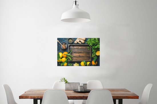 Affiche Boîte à fruits - Citroen - Fruit - 60x40 cm