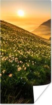 Poster Bloemen - Zon - Bergen - 20x40 cm