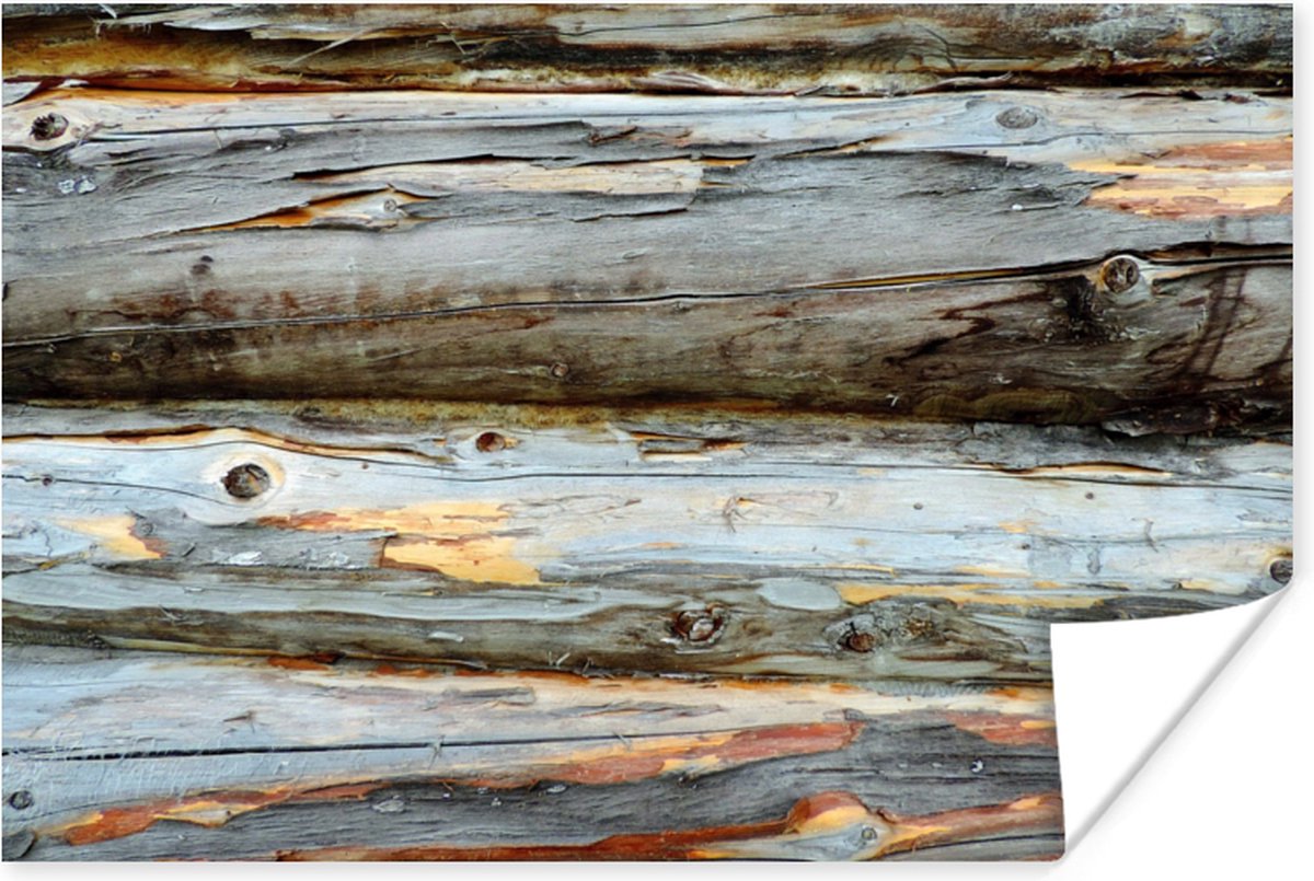 Poster Rustiek - Hout - Planken - Grijs - 60x40 cm