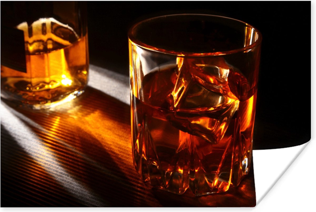 Poster Glazen - Whiskey - Drank - 30x20 cm