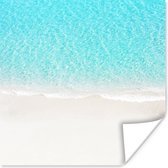 Poster Blauw - Water - Strand - 30x30 cm