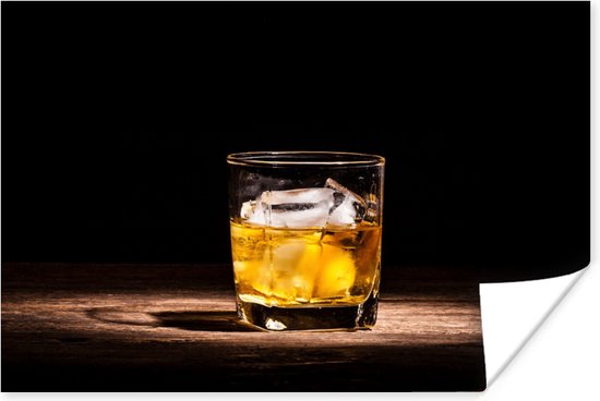 Poster Whiskey - Alcohol - Glas - 90x60 cm