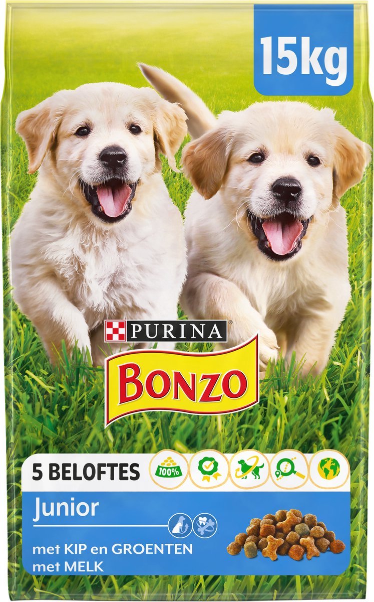 Bonzo (Friskies) Droog Junior Kip – Hondenvoer – 15kg