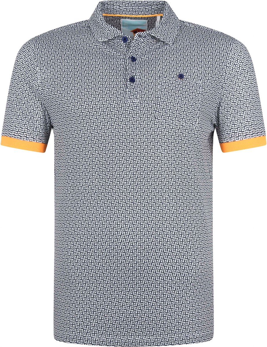 Blue Industry - Polo M83 Donkerblauw - Modern-fit - Heren Poloshirt Maat L