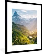 Fotolijst incl. Poster - Bergen - Planten - Landschap - 60x80 cm - Posterlijst