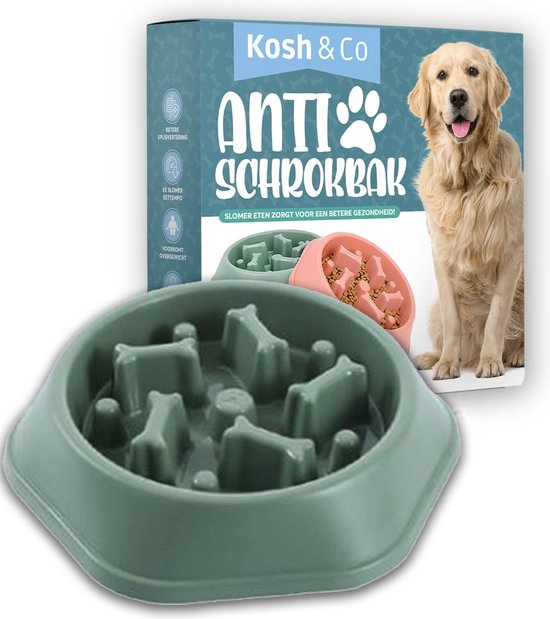 Kosh & Co Anti Schrokbak Hond – Voerbak Honden
