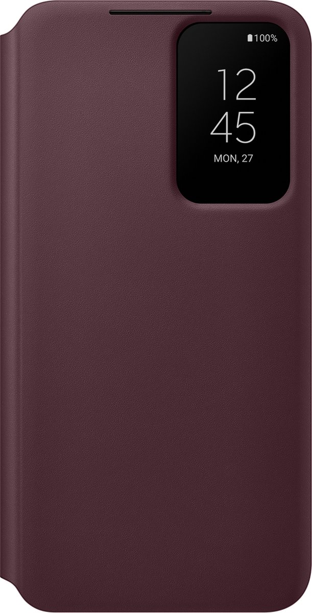 Samsung Galaxy S22 Origineel - Smart Clear-View Cover - Burgundy Rood