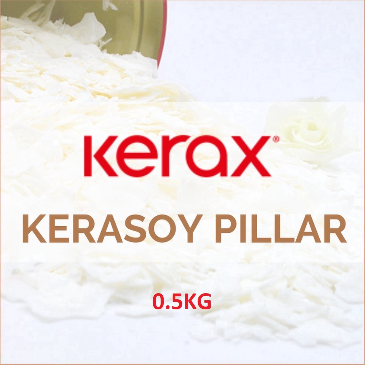Kerax - 500g - KeraSoy 4120 Pillar Wax - Flakes - Soja Was voor vrijstaande kaarsen - kaarsen maken - pilar