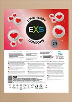 Exs Love Heart Condoms - 24 pack
