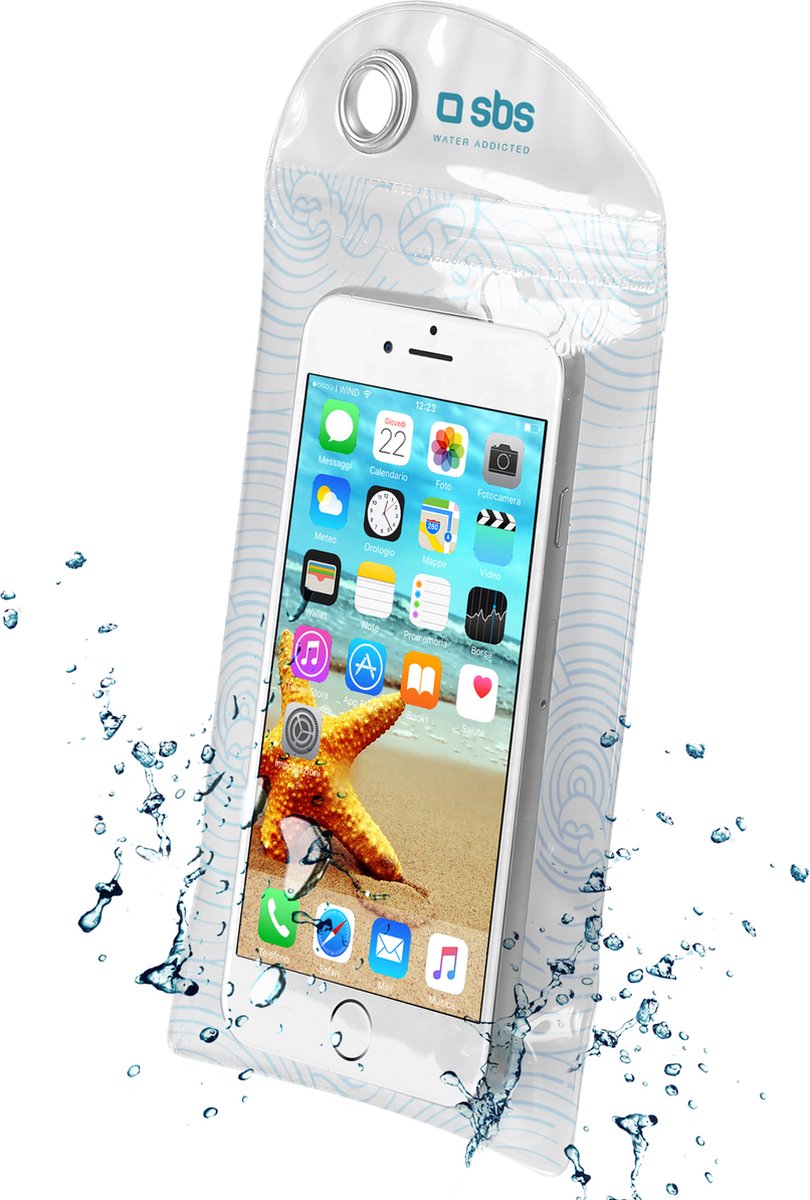 SBS Mobile Waterdichte Case 5.5 Inch - Transparant