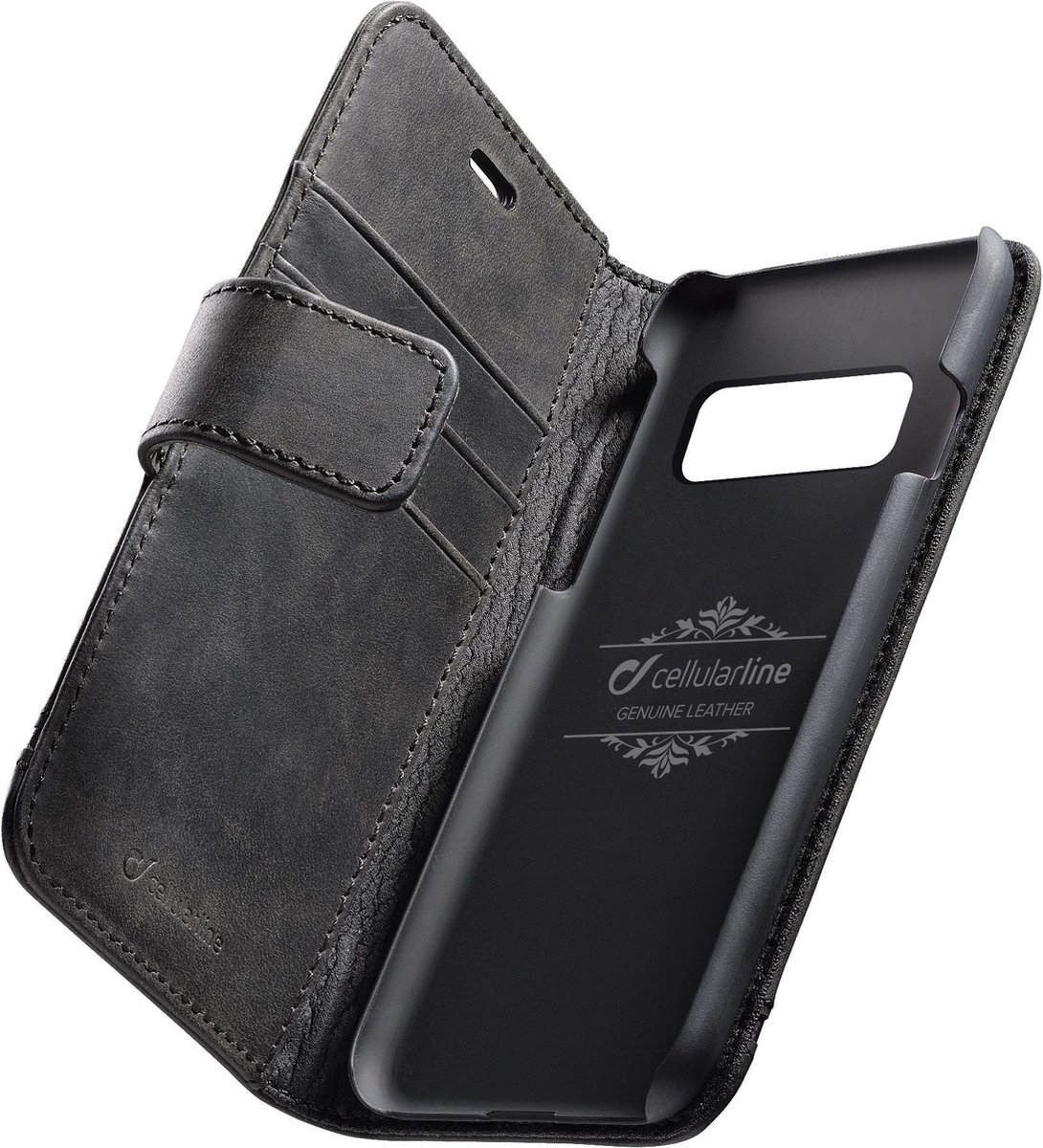 Cellularline Supreme mobiele telefoon behuizingen 16,3 cm (6.4'') Flip case Zwart