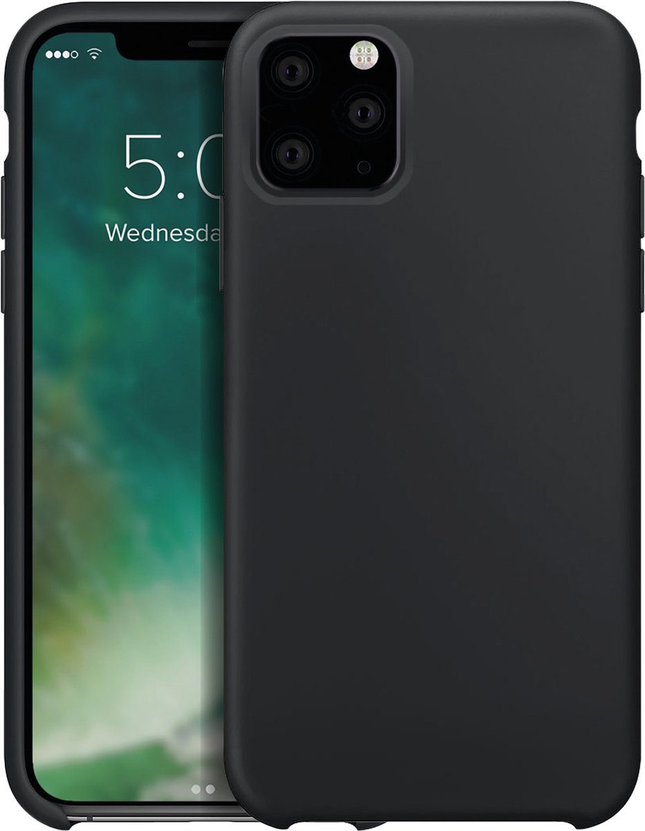 Xqisit silicone cover beschermhoes iPhone 11 Pro - Zwart