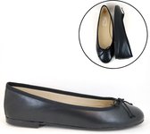 Stravers - Ballerines Chaussures pour femmes Taille 34 Femme Cuir Zwart Petites Pointures Petites Tailles Plates
