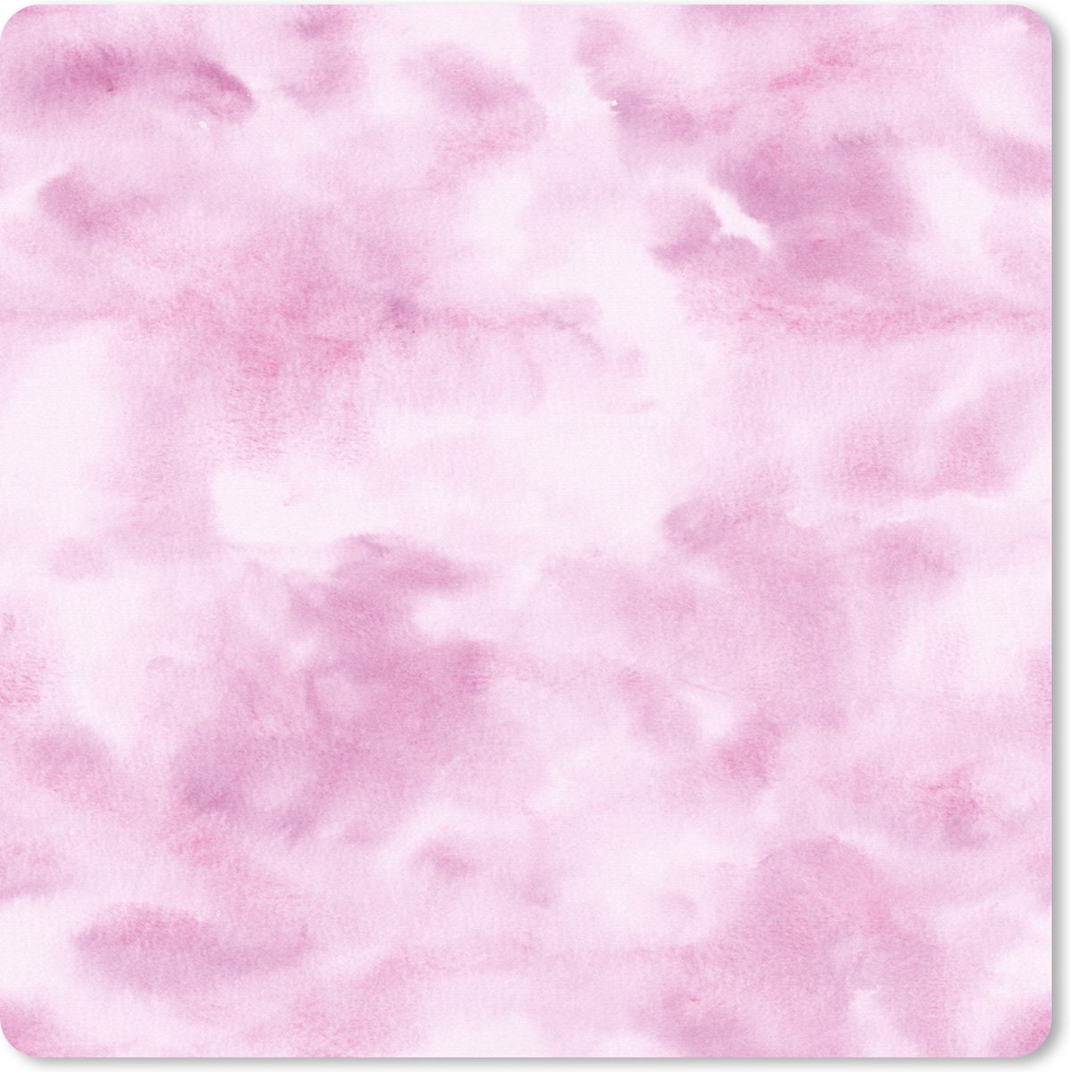 Muismat XXL 40x40 cm - Bureau onderlegger - Bureau mat Patroon - Waterverf - Roze - Bureaumat - Gaming mousepad xl - Bureaulegger groot - Computer deskmat