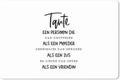 Muismat XXL - Bureau onderlegger - Bureau mat - 'Tante' - Quotes - Liefde - Spreuken - 120x80 cm - XXL muismat